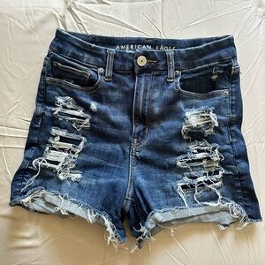 American Eagle Outfitters Next Level Stretch Distressed Jean Shorts